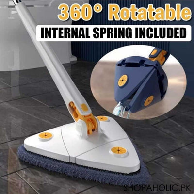 360 Rotatable Adjustable Triangle Cleaning Mop With Twist Squeeze