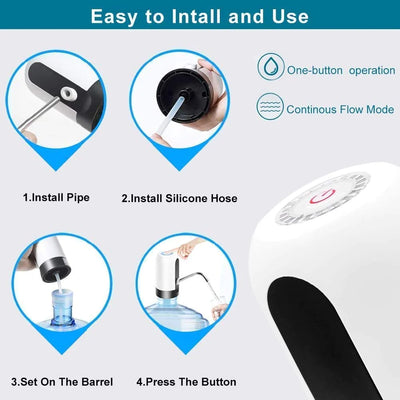 PORTABLE AUTOMATIC RECHARGEABLE USB WATER DISPENSER PUMP