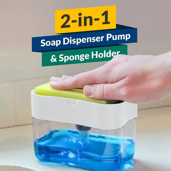 2-in-1 Pump Soap Dispenser and Sponge Caddy.