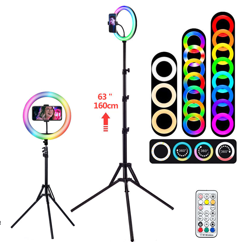26cm Ring Light with 7 Feet Adjustable Tripod stand &Mobile Holder.